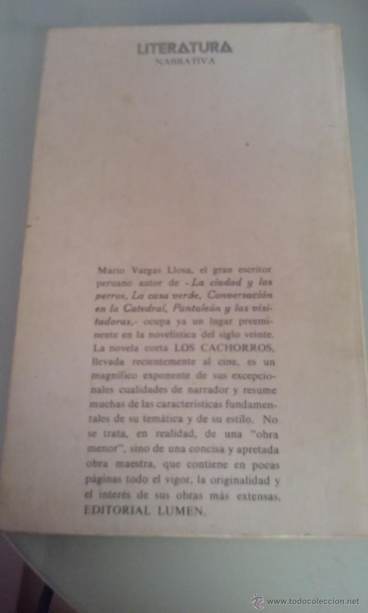 Libros de segunda mano: MARIO VARGAS LLOSA - LOS CACHORROS - Foto 2