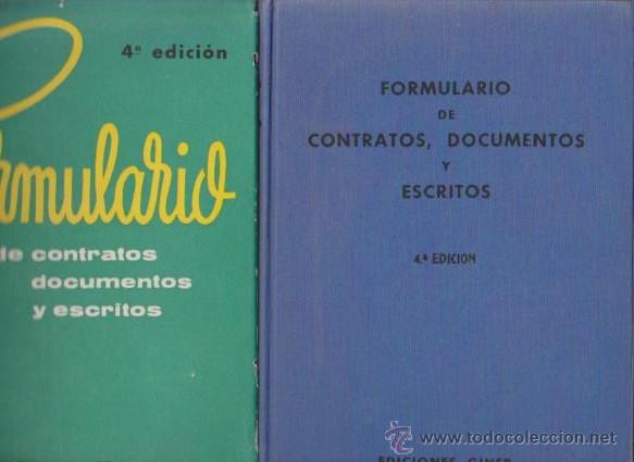 Libros de segunda mano: FORMULARIO - CONTRATOS, DOCUMENTOS Y ESCRITOS - EDICIONES GINER 1967 - Foto 1