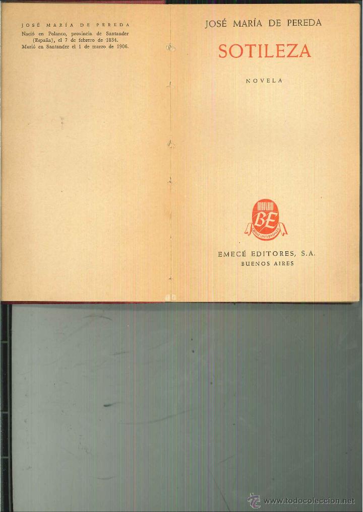 Libros de segunda mano: SOTILEZA. Jos&eacute; Mar&iacute;a de Pereda - Foto 1