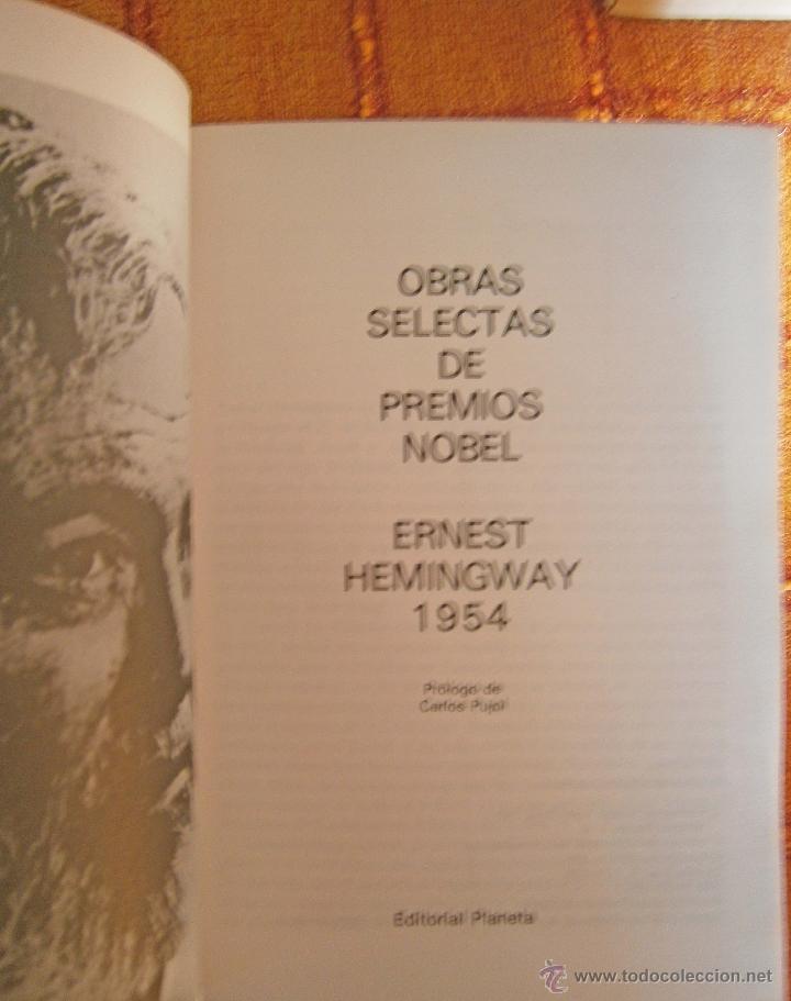 Libros de segunda mano: Obras Selectas de Premios Nobel Ernest Hemingway 1954 - Foto 2