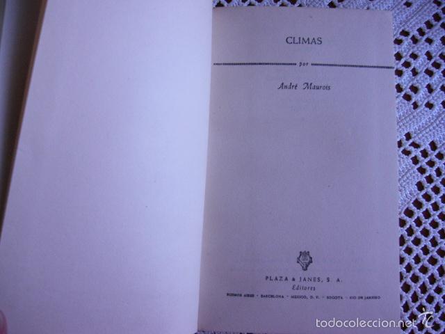 Libros de segunda mano: Climas Andr&eacute; Maurois - Foto 3