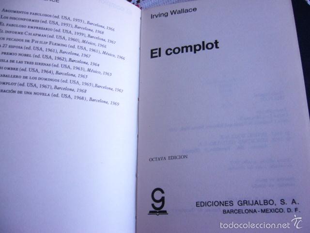Libros de segunda mano: El complot Irving Wallace - Foto 2