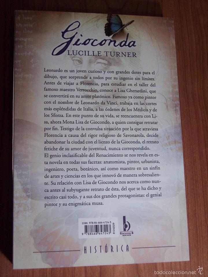Libros de segunda mano: GIOCONDA (LUCILLE TURNER) - EDICIONES B - 2011 - Foto 3