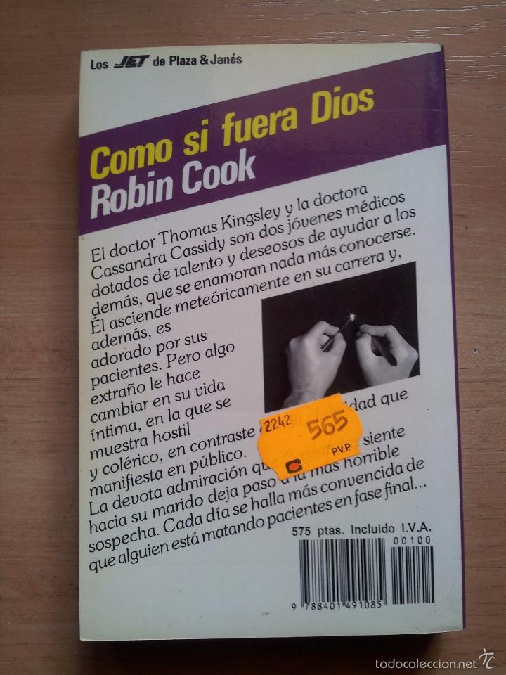 Libros de segunda mano: Como si fuera Dios, Robin Cook - Foto 2