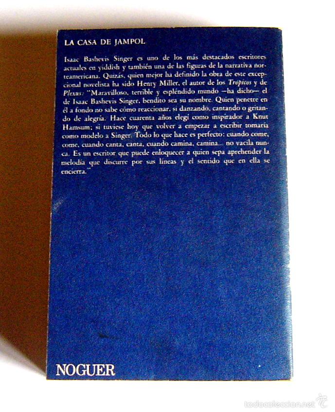 Libros de segunda mano: LA CASA DE JAMPOL - ISAAAC BASHEVIS SINGER - Foto 2
