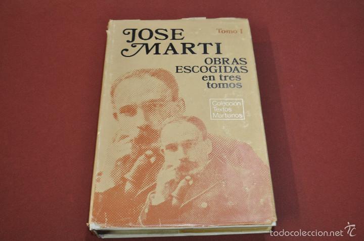 Livros em segunda m&atilde;o: Jose Marti obras escogidas en tres tomos , tomo I 1869-1885 ed. ciencias sociales La Habana 1992 PO1