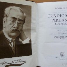 Libros de segunda mano: TRADICIONES PERUANAS COMPLETAS. RICARDO PALMA. AGUILAR, 1952.