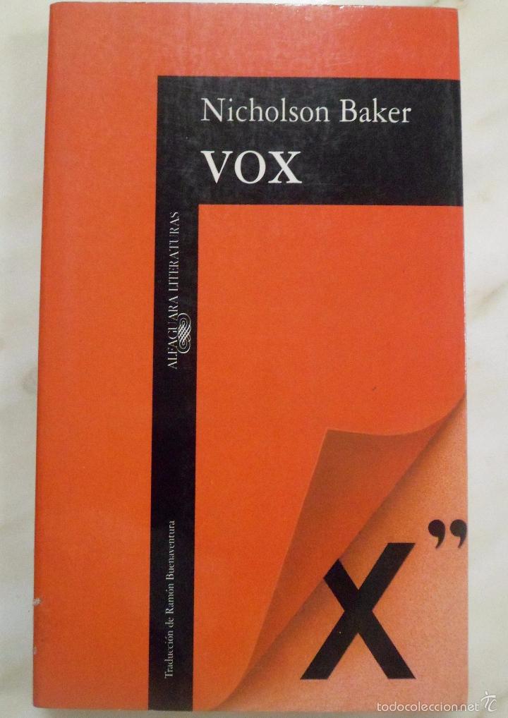 Libros de segunda mano: VOX. NICHOLSON BAKER. ALFAGUARA - Foto 1
