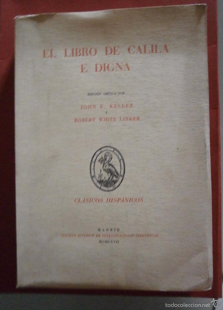 Libros de segunda mano: El libro de Calila e  Digna. John E. Keller y Robert White Linker - Foto 1