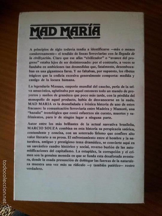 Libros de segunda mano: Mad Mar&iacute;a -- Marcio Souza - Foto 2