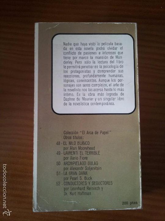 Libros de segunda mano: Rebeca -- Daphne Du Maurier - Foto 2