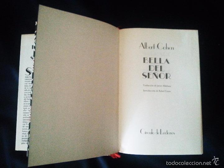 Libros de segunda mano: BELLA DEL SE&Ntilde;OR - ALBERT COHEN &ndash; CIRCULO DE LECTORES 1988 - Foto 3