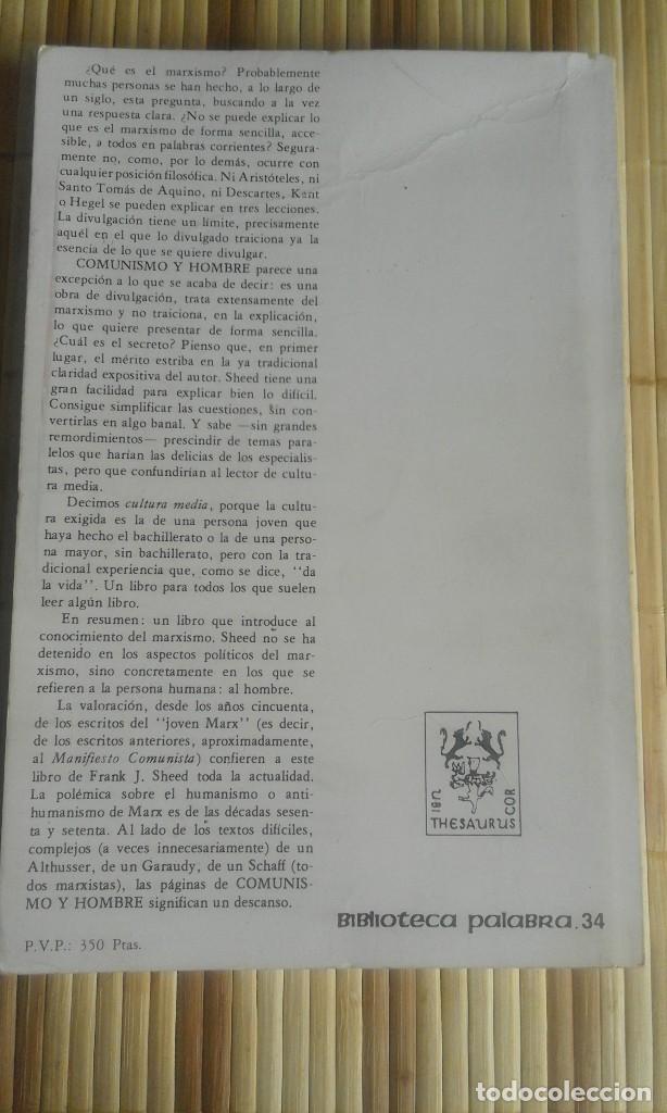 Libros de segunda mano: Comunismo y hombre - Frank J. Sheed - Foto 2