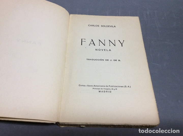 Libros de segunda mano: FANNY / carlos SOLDEVILLA - Foto 3
