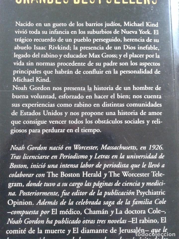 Libros de segunda mano: EL RABINO -- NOAH GORDON -- EL PERIODICO - 1998 -- - Foto 3