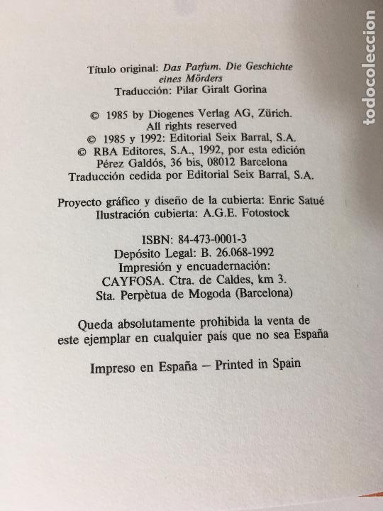Libros de segunda mano: EL PERFUME  DE PATRICK SUSKIND - Foto 2