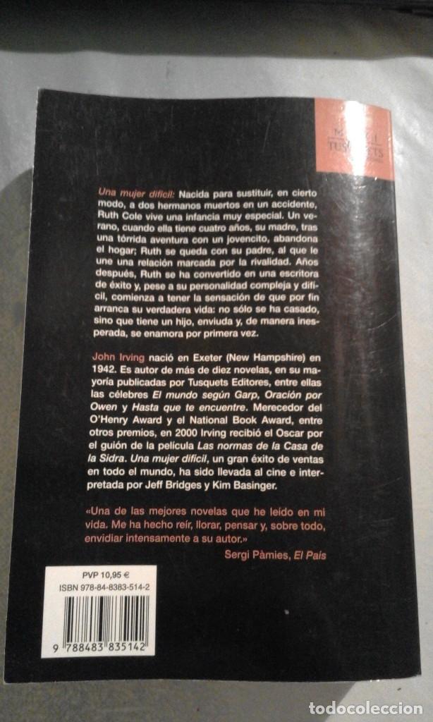 Libros de segunda mano: Una mujer dif&iacute;cil - John Irving - Foto 2