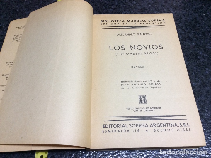 Libros de segunda mano: LOS NOVIOS. / ALEJANDRO MANZONI. - Foto 2