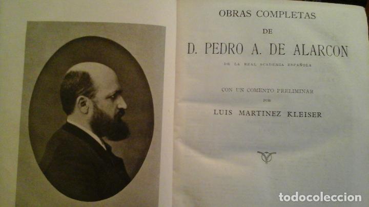 Libros de segunda mano: Obras completas de D. Pedro A. de Alarcon - Foto 2