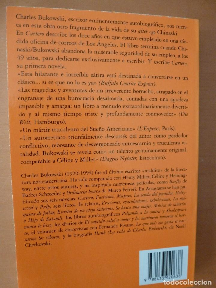 Libros de segunda mano: CARTERO. CHARLES BUKOWSKI. COMPACTOS ANAGRAMA - Foto 2