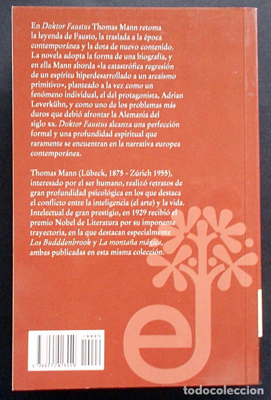 Libros de segunda mano: Doktor Faustus - Thomas Mann - Edhasa (Pocket) 2009 COMO NUEVO - Foto 2
