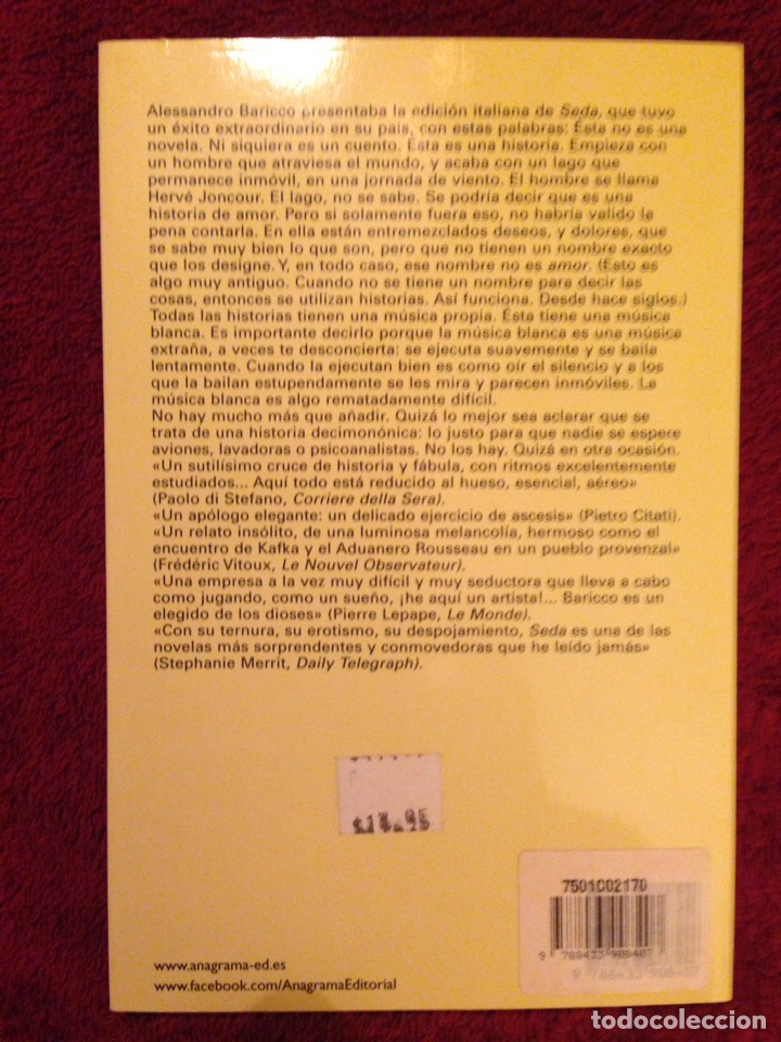 Libros de segunda mano: Libro.- SEDA, por Alessandro Baricco - Foto 2