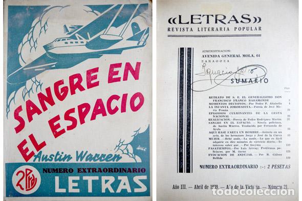 Livres d'occasion: WARREN, Austin.   Sangre en el espacio...  1939.