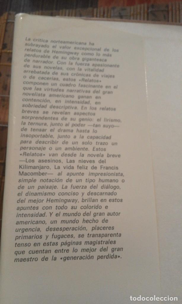 Libros de segunda mano: Relatos - Ernest Hemingway - Foto 2