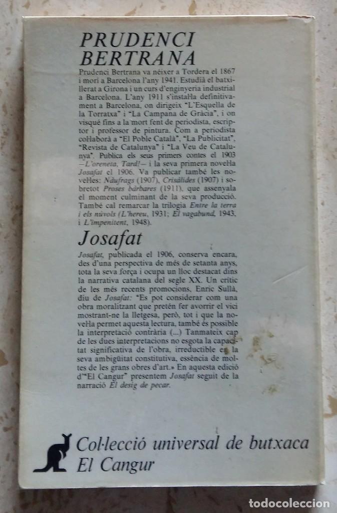 Libros de segunda mano: Josafat, Prudenci Bertrana - Foto 2