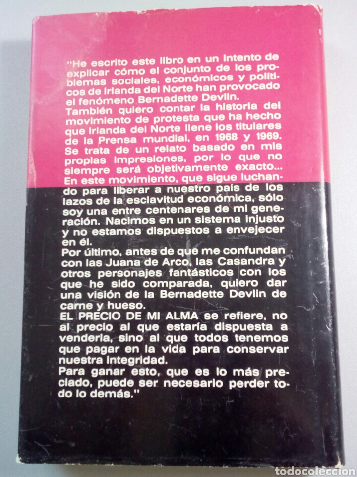 Libros de segunda mano: A&ntilde;o 1970. Libro, EL PRECIO DE MI ALMA. Bernadette Devlin. - Foto 3