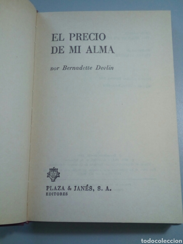 Libros de segunda mano: A&ntilde;o 1970. Libro, EL PRECIO DE MI ALMA. Bernadette Devlin. - Foto 4