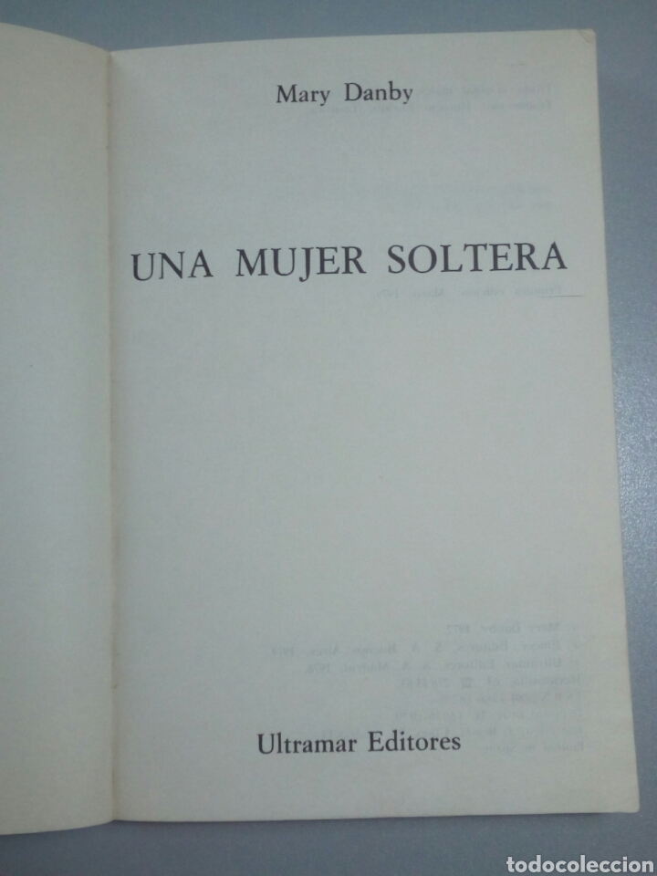 Libros de segunda mano: A&ntilde;o 1979. Libro, UNA MUJER SOLTERA. Mary Danby. - Foto 3
