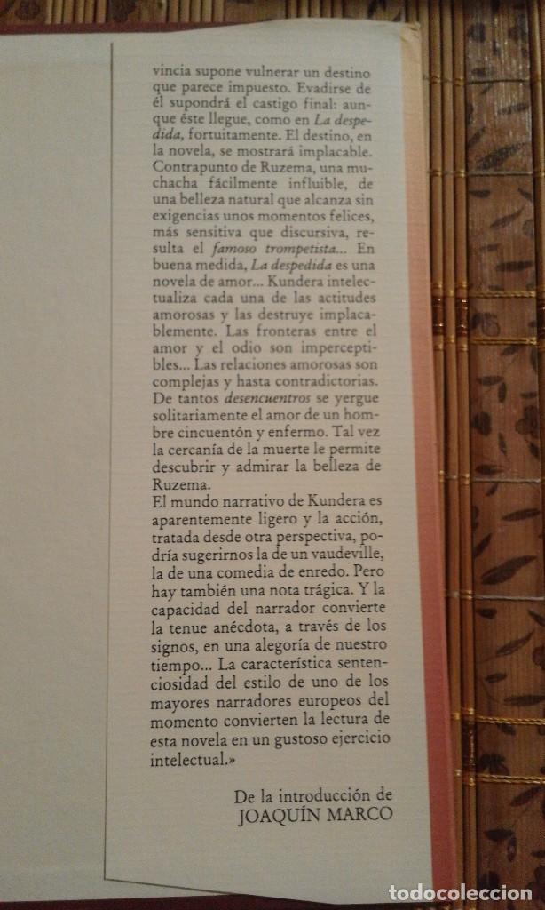 Libros de segunda mano: La despedida - Milan Kundera - Foto 4
