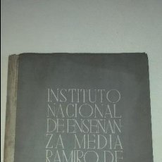 Libros de segunda mano: INSTITURO NACIONAL DE ENSEÑANZA MEDIA RAMIRO DE MAEZTU. Lote 84428956
