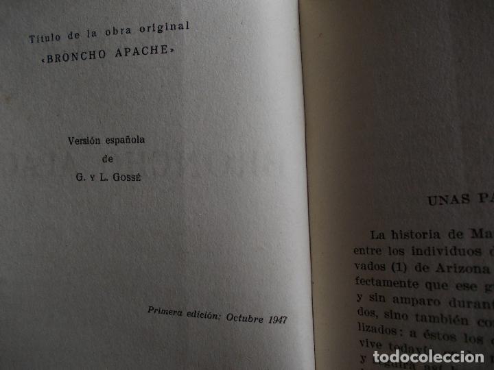 Libros de segunda mano: Broncho apache   Paul j. Welman   1.947 - Foto 2