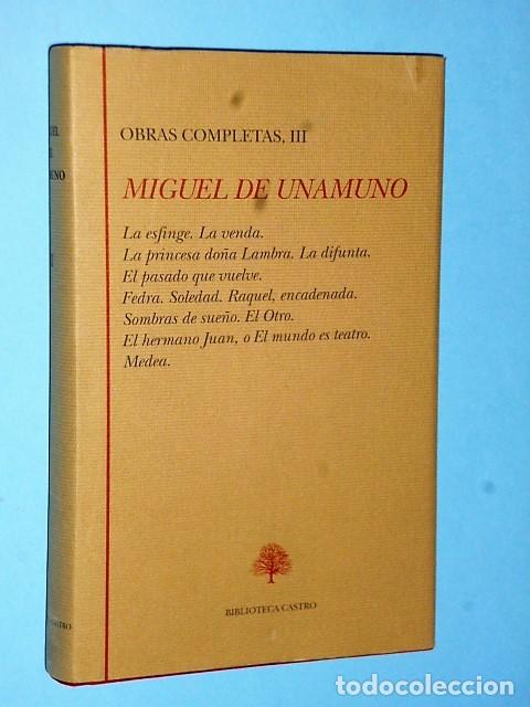 Obras Completas De Miguel De Unamuno Tomo Iii. - Comprar En ...