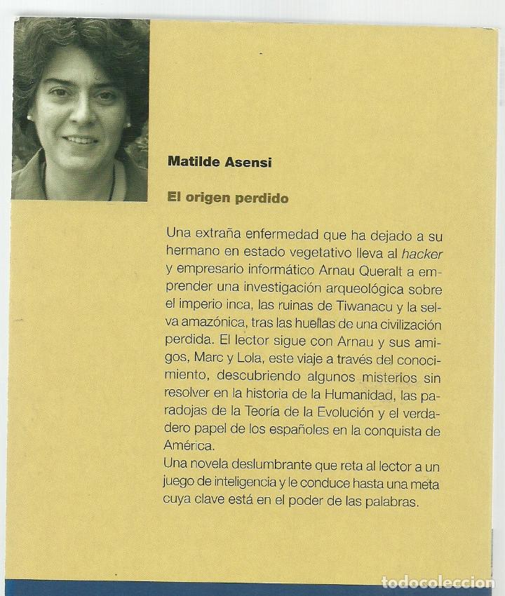 Libros de segunda mano: EL ORIGEN PERDIDO - MATILDE ASENSI - Foto 2