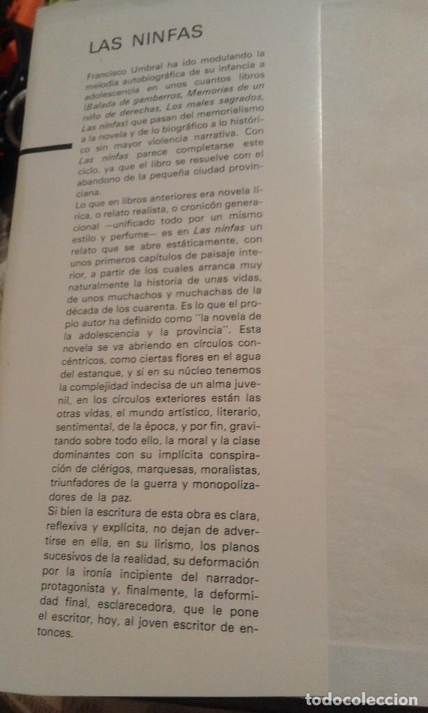 Libros de segunda mano: Las ninfas - Francisco Umbral - Foto 3