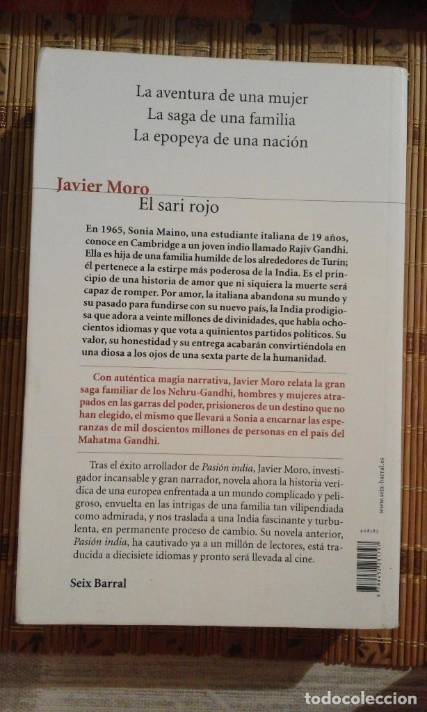 Libros de segunda mano: El sari rojo - Javier Moro - Foto 2