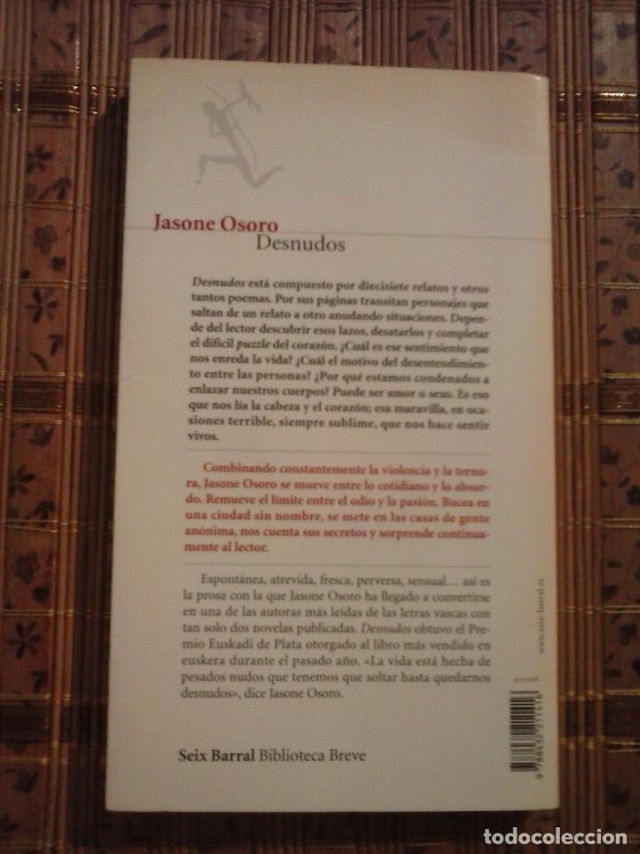 Libros de segunda mano: Desnudos - Jasone Osoro - Foto 2