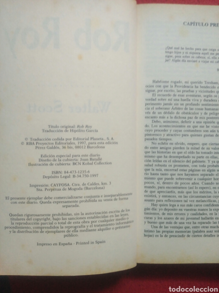 Libros de segunda mano: Libros de pel&iacute;cula Rob Roy.Editorial ABC - Foto 2