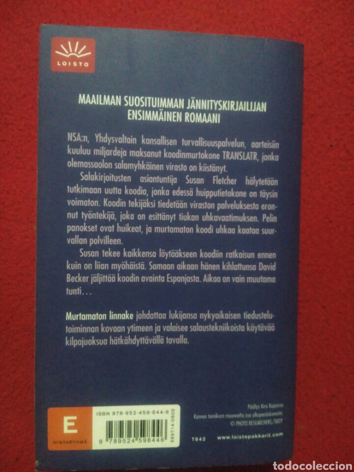 Libros de segunda mano: Murtamaton linnake. Dan Brown - Foto 2