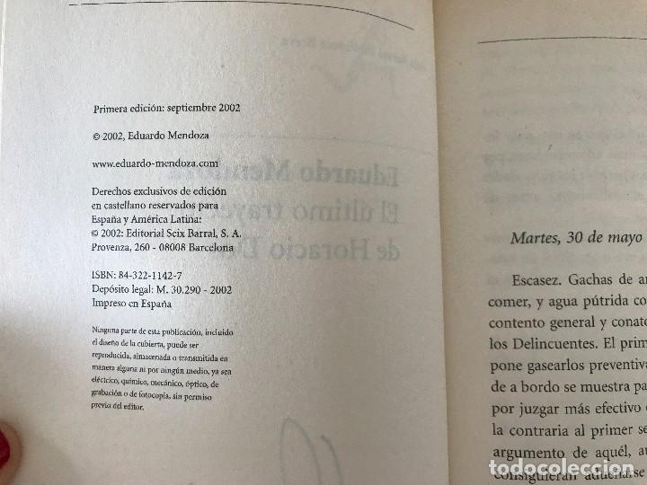 Libros de segunda mano: El &uacute;ltimo trayecto de Horacio Dos. Eduardo Mendoza - Foto 4