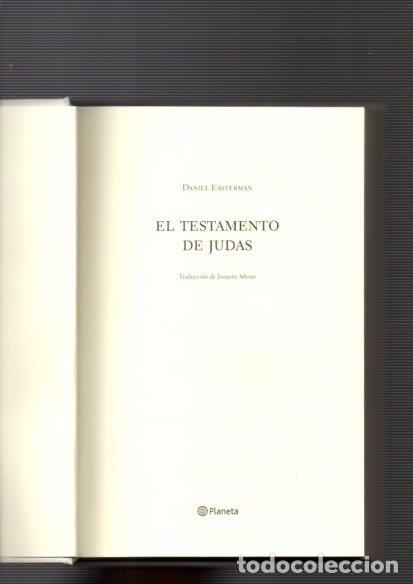 Libros de segunda mano: EL TESTAMENTO DE JUDAS - DANIEL EASTERMAN - EDITORIAL PLANETA 1995 - Foto 2