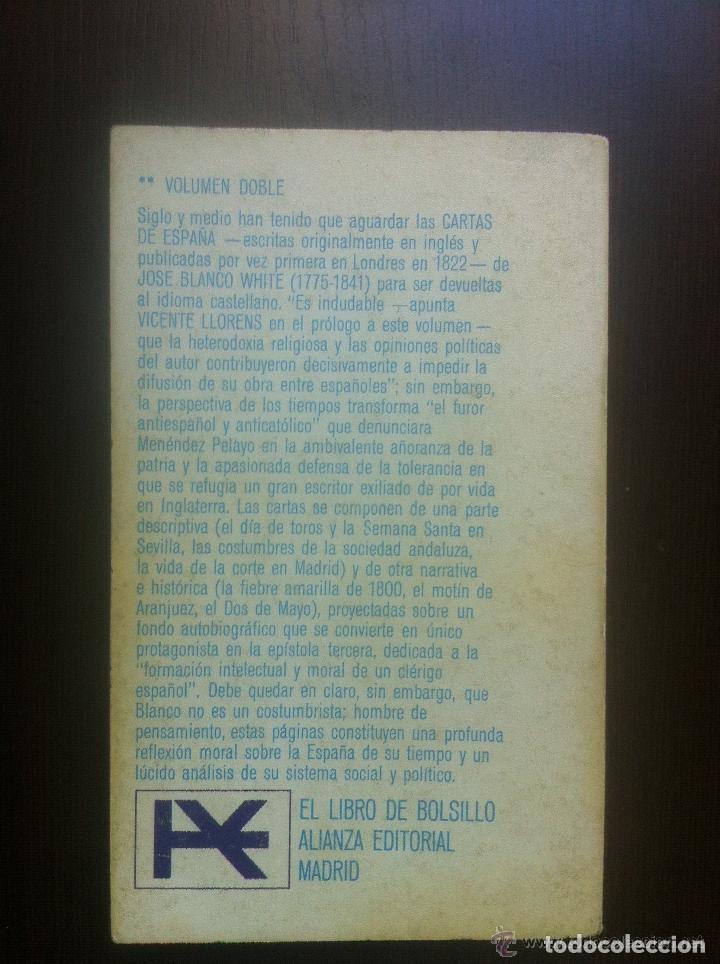 Libros de segunda mano: Cartas de Espa&ntilde;a. Jos&eacute; Blanco White - Foto 2