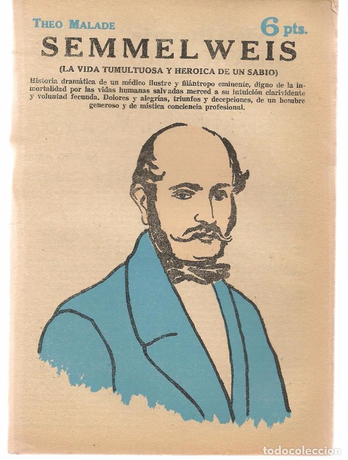 Libri di seconda mano: REVISTA NOVELAS Y CUENTOS. N&ordm; 1651. SEMMELWEIS. THEO MALADE. 1962. (P/D83)