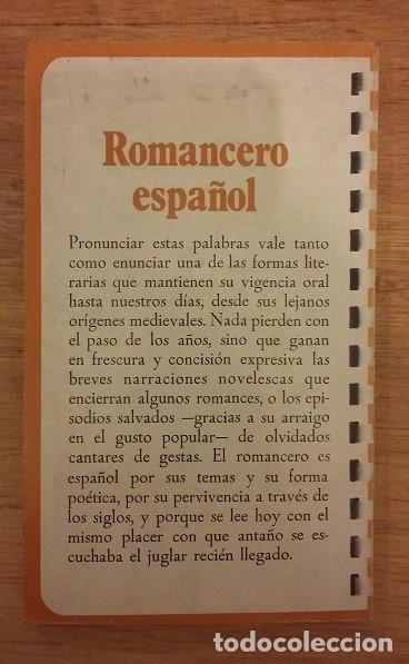 Libros de segunda mano: Romancero Espa&ntilde;ol. Taurus Ediciones 1974 - Foto 2
