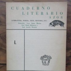 Libros de segunda mano: CUADERNO LITERARIO AZOR. NÚM. I. 1964.