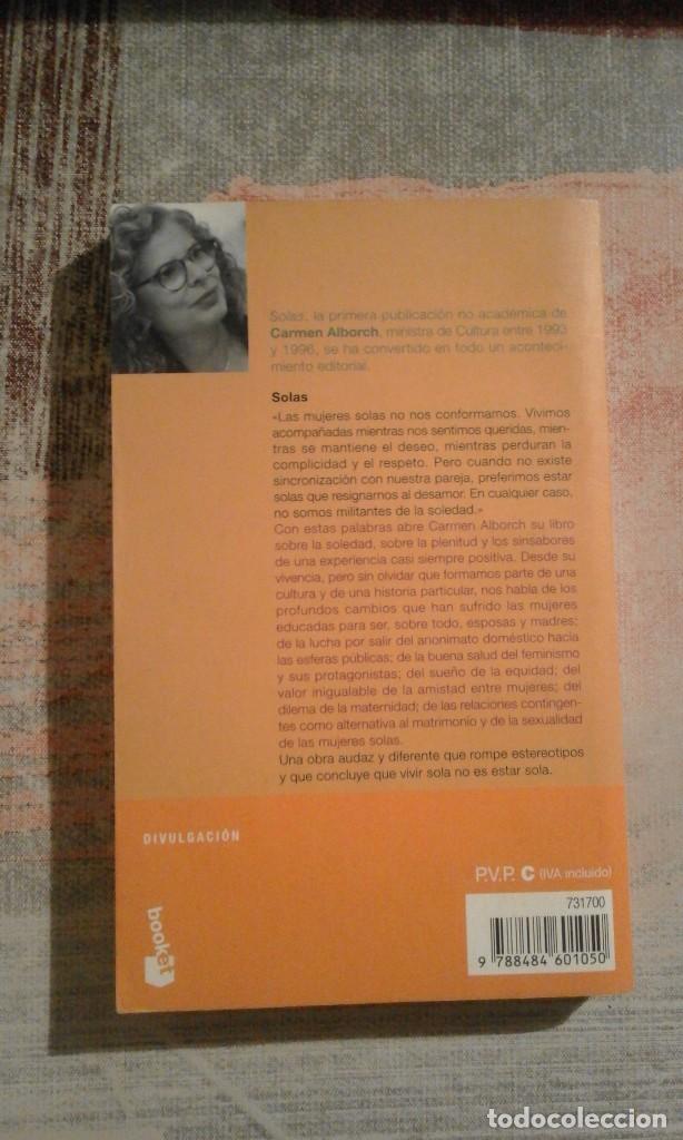 Libros de segunda mano: Solas - Carmen Alborch - Foto 2