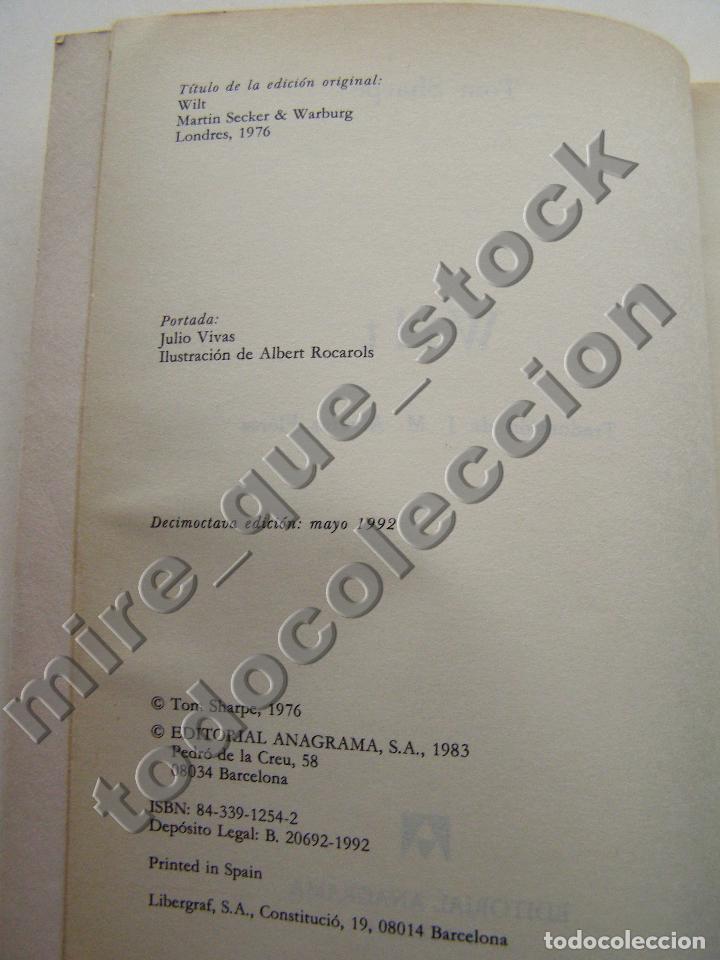 Libros de segunda mano: TOM SHARPE  - WILT - ANAGRAMA, 1992 - Foto 2